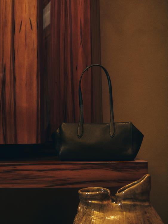 Nappa leather satchel bag | Zara US