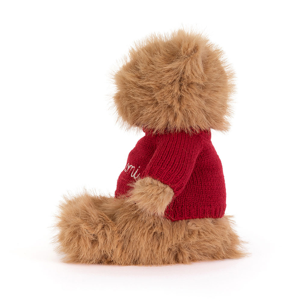 Bartholomew Bear Bouffant with Personalized Red Jumper | Jellycat US