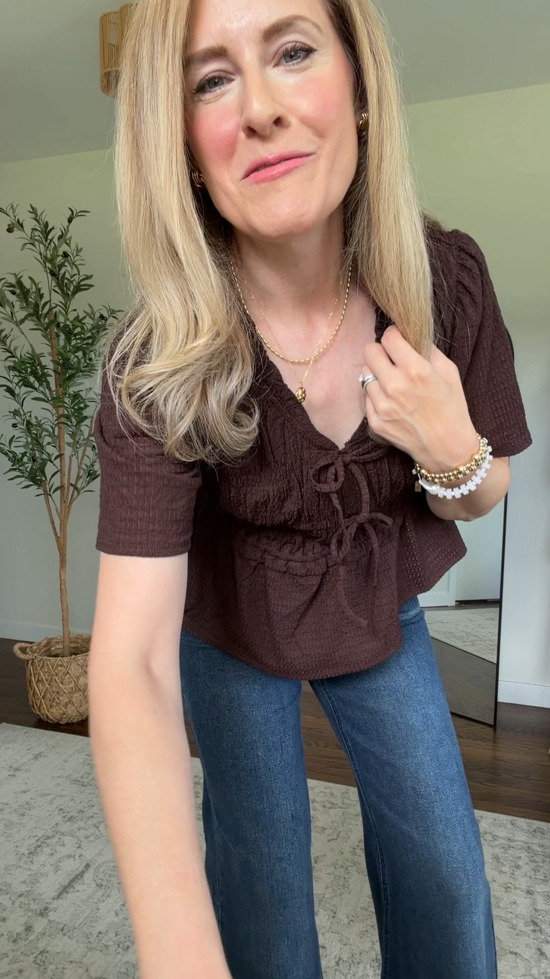 Walmart fall outfit idea for work or date night with this pretty peplum top. I got a size medium. #walmartfashion

#LTKOver40 #LTKootd