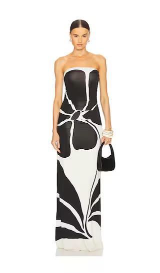 Daphne Dress in Camellia Black & White | Revolve Clothing (Global)
