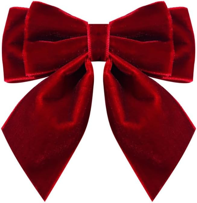 Velvet Pre-Tied Big Bow Knot Brooch Pin for Women Girls Fabric Ribbon Bowknot Collar Lapel Pins C... | Amazon (US)