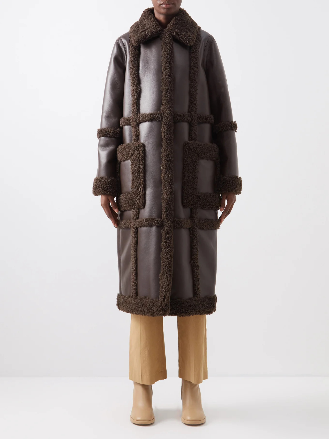Patrice faux-leather coat | Stand Studio | Matches (US)