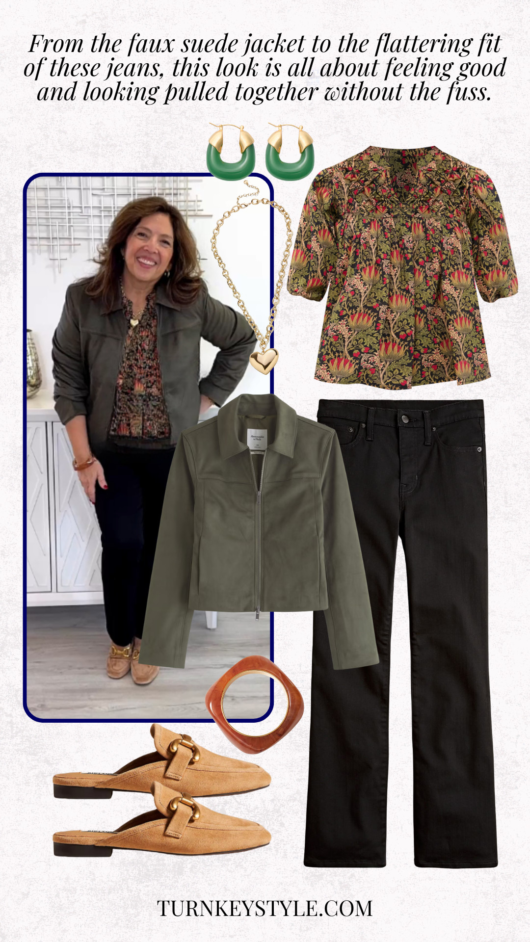 From the faux suede jacket to the comfy neutral shoes—this look is polished without the pressure. I style this kind of outfit again and again for clients who want ease and impact in one. 

 #LTKStyleTip #LTKWorkwear