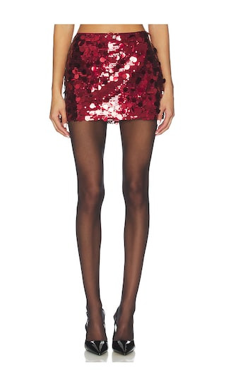 Bebe Mini Skirt in Oxblood | Revolve Clothing (Global)