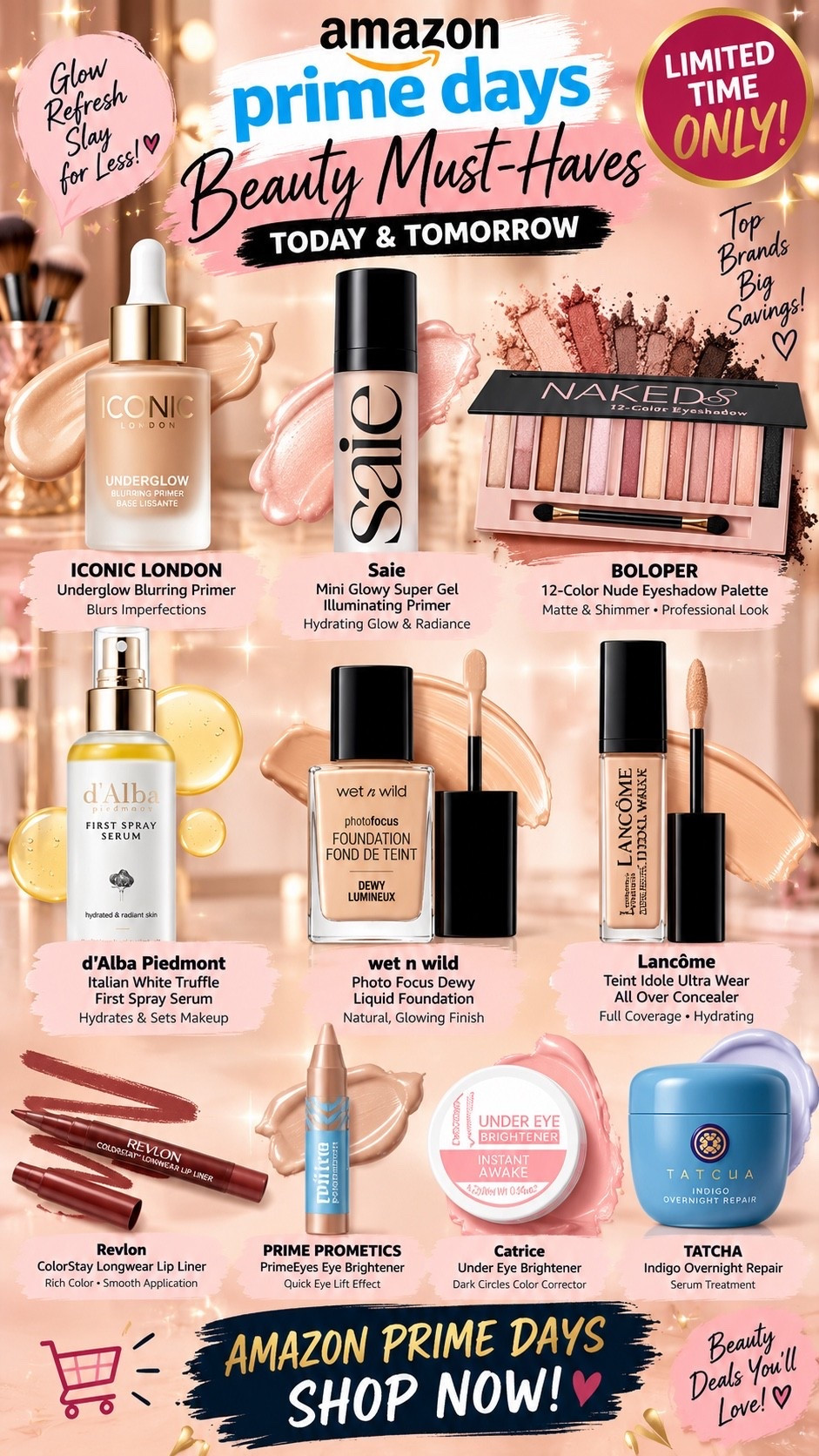 💄 PRIME DAY BEAUTY MUST-HAVES! ✨

Some seriously good beauty finds are on sale for Prime Days! I rounded up makeup + skincare favorites—from glowy primers and complexion must-haves to under-eye brighteners, lip products and skincare.

These deals are limited-time, so if something’s been sitting in your cart, now’s the time! 🛍️💕

Shop all of my Prime Day Beauty Must-Haves right here on LTK.

#LTKBeauty #LTKSaleAlert #PrimeDayDeals #AmazonFinds #BeautyOver60