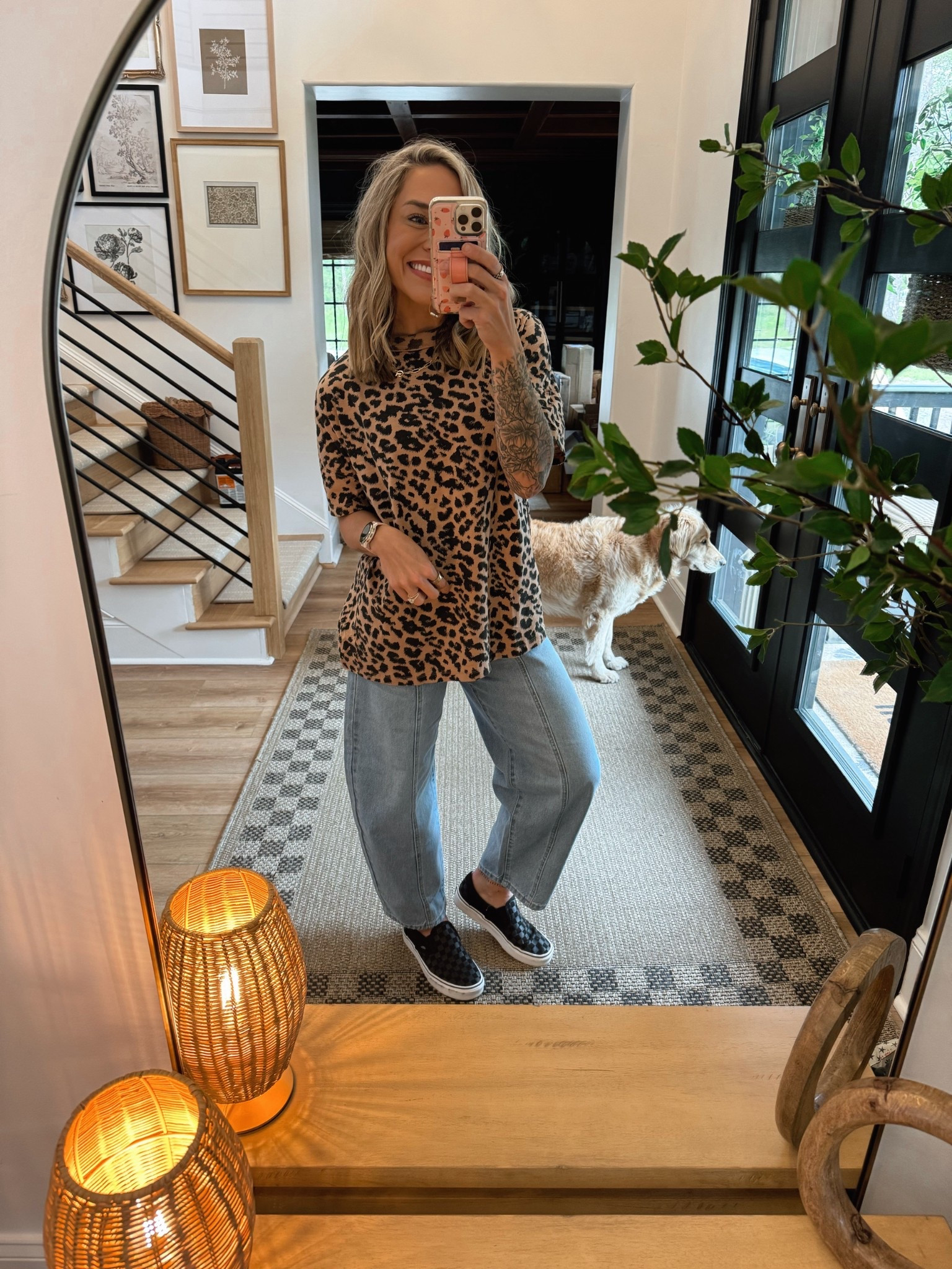 SPRING cheetah vibes 🐆🖤✨

Tee is SUPER oversized! In the XS - on sale! Barrel jeans tts, super trendy right now & I love them 🙈 & of course, vans! 

Spring inspo / barrel jeans styling / aerie / casual / cute and comfy / Holley Gabrielle 

#LTKSaleAlert #LTKFindsUnder100 #LTKStyleTip