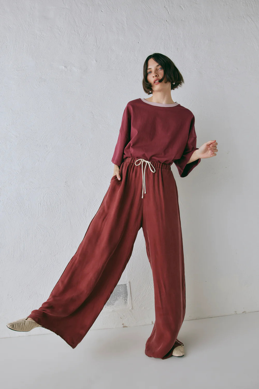 Moonscapes Pants Wine | VRG Grl