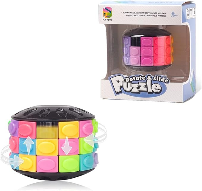 R.Y.TOYS Rotate and Slide Puzzle-Design Patent,Fidget Toys(Restore Order/Create Patterns) 12 Colo... | Amazon (US)