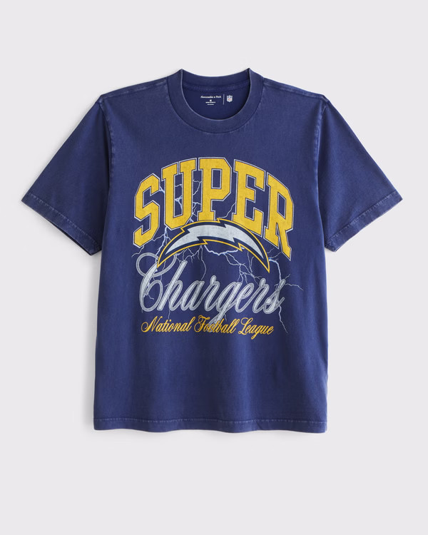 Los Angeles Chargers Vintage-Inspired Graphic Tee | Abercrombie & Fitch (US)