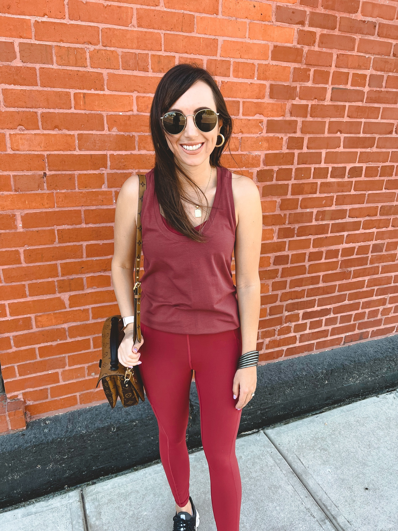 Lululemon love tank in Smokey red (size 4) with invigorate leggings in Chianti (size 4)



#LTKunder100 #LTKSeasonal #LTKfit