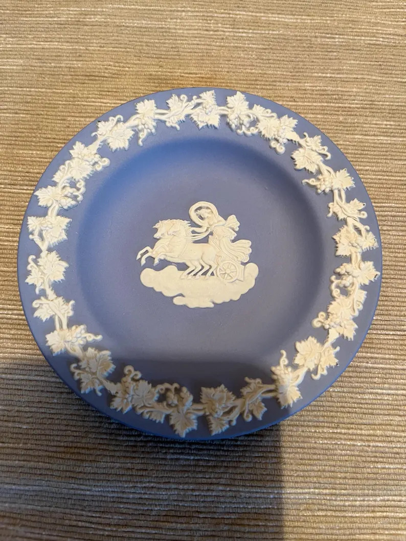 Vintage Wedgwood Jasperware Aurora in Her Chariot Mini Plate / Trinket Dish - Etsy | Etsy (US)