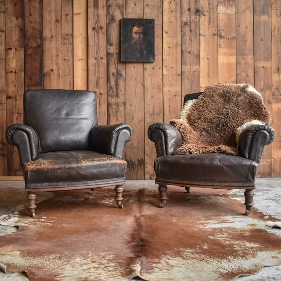 Antique Vintage Early 1900s French Distressed Worn Leather | Etsy | Etsy (US)