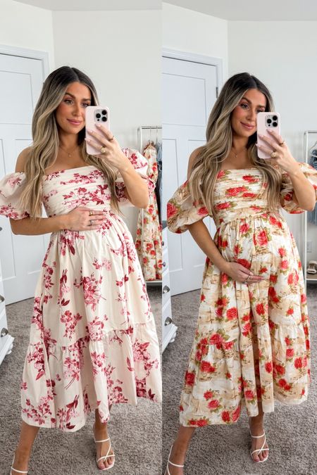 Going to a baby shower tomorrow and these are my two options 🥰 SO hard to choose!! I love them both - wearing a xs petite in the left and a xs regular in the right (they were sold out of the petite length) 

#LTKsalealert #LTKbump #LTKstyletip