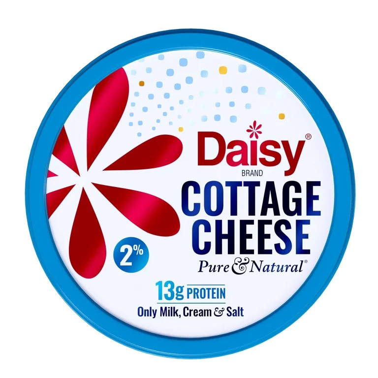 Daisy Pure and Natural Low Fat Cottage Cheese, 2% Milkfat, 16 oz (1 lb) Tub (Refrigerated) - 13g ... | Walmart (US)