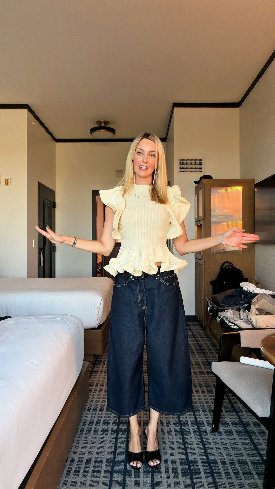 LTKCON, I’m here!!! And obviously night one called for a girls’ night out This is what I wore and I’ve been WAITING for an excuse to wear this outfit - @Zara  top and jeans, true to size! @macys  shoes!! Baggy jeans • fun top • Zara top • night out outfit • fall outfit • black heels • Chanel bag

#LTKgrwm #LTKdayinmylife #LTKCon