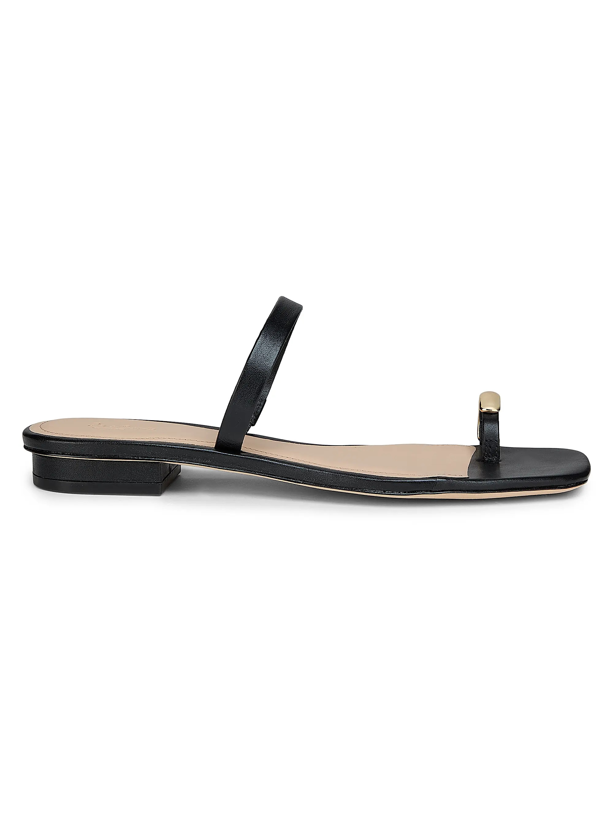 22élevé Leather Toe Ring Sandals | Saks Fifth Avenue | Saks Fifth Avenue