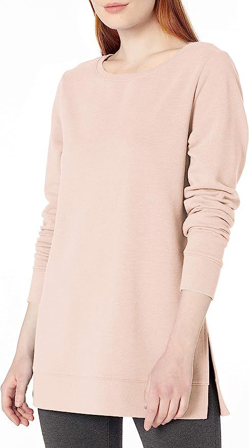 Amazon Essentials Women's Open-Neck Fleece Tunic Sweatshirt Sweater | Amazon (US)
