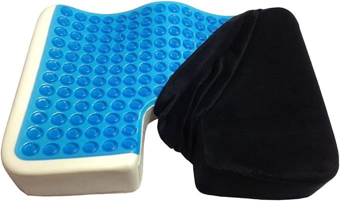 Kieba Coccyx Seat Cushion, Cool Gel Memory Foam Large Orthopedic Tailbone Pillow for Sciatica, Ba... | Amazon (US)