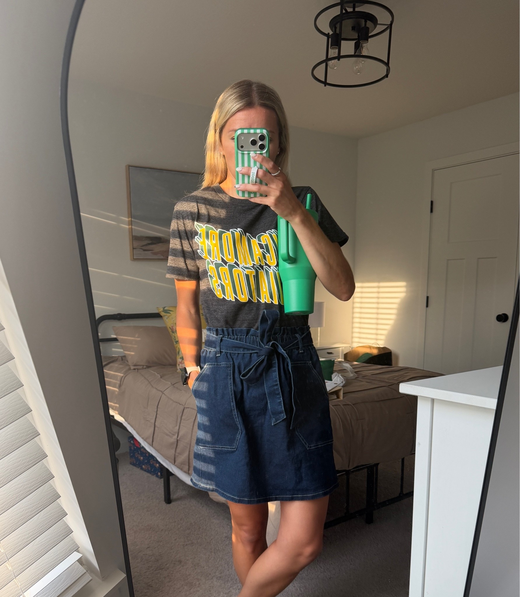 The BEST Jean skirt for Friday spirit days when it’s still entirely too hot for pants! 👏🏼✨

#LTKootd #LTKgrwm #LTKmomlife