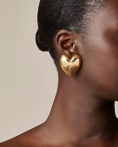 Oversized heart earrings | J. Crew US