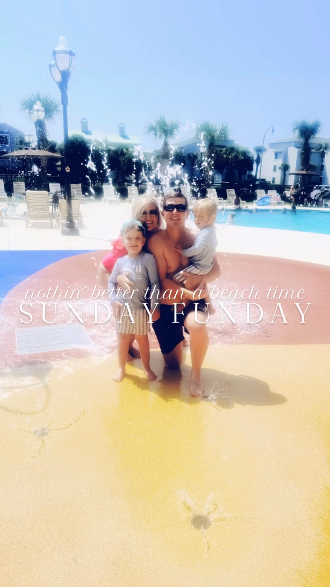 Happy Sunday from down at the beach 🌅 Nothing better than a Sunday funday off to the pool 💦 with these water lovin’ babies 👶🏼 of ours !!! 🩵✨ A day well spent 🌞 down by the pool 💦, splash pad 🪣, and lazy river 😎- the memories these sweet little ones will remember forever!!! 🌞✨ #beachdaysbestdays #poolday #sundayfunday #sundayatthebeach #pooldayswithlittleones