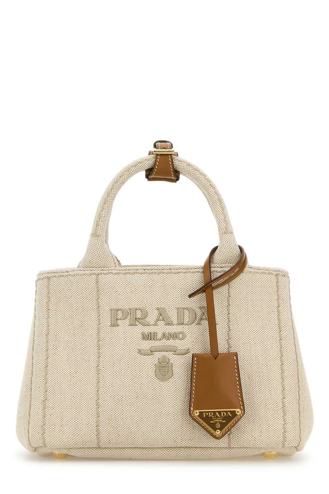 Prada Logo-Embroidered Tote Bag | Cettire Global