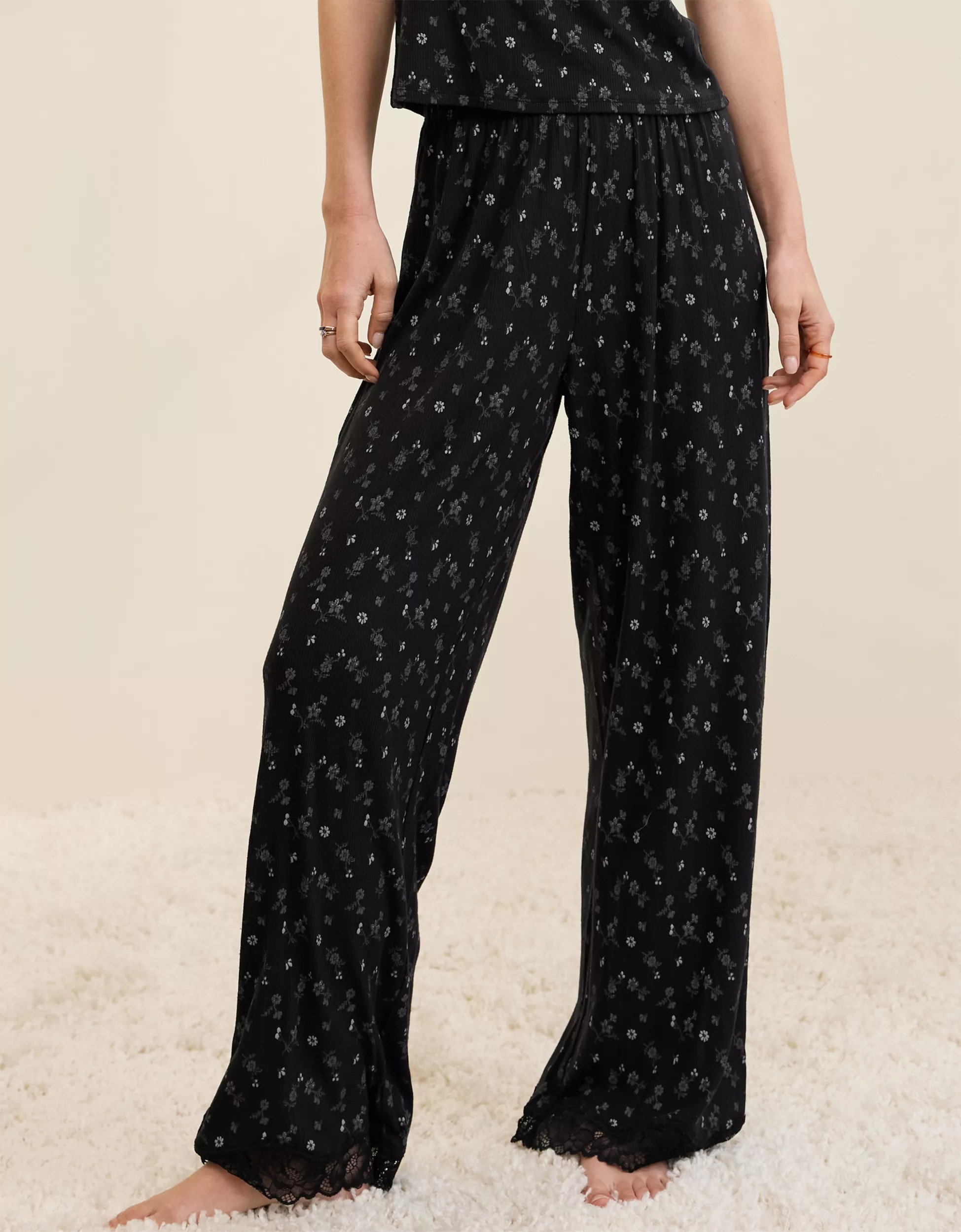 Aerie Real Soft® Rib Trouser PJ | Aerie