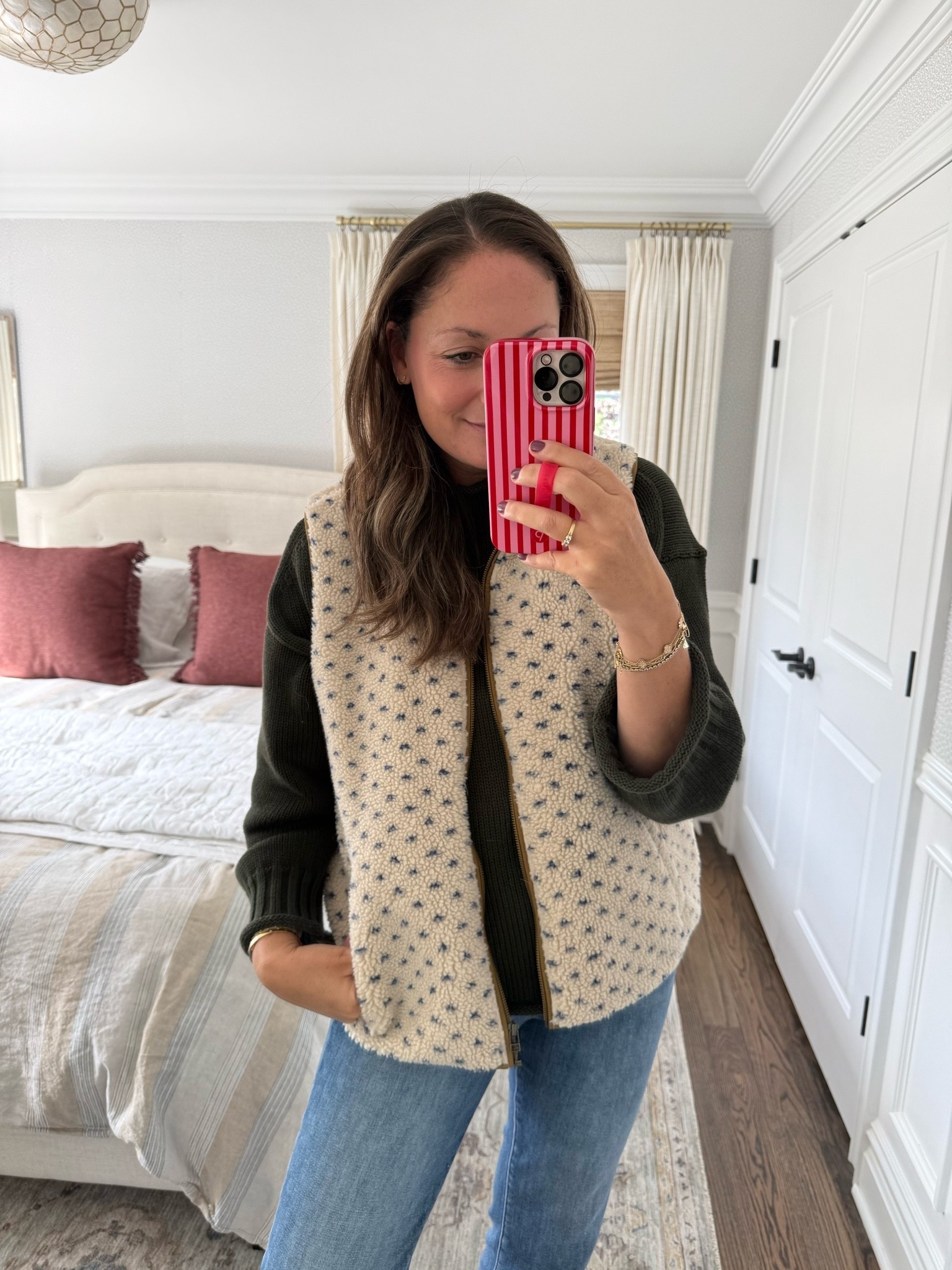 One of my favorite fall staples is finally back in stock!! I wore this sherpa vest all last fall and you guys loved it. Just launched again today and is sure to sell out. I’m wearing a medium.

#LTKootd #LTKdayinmylife #LTKOver40
