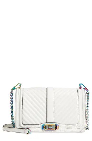 Rebecca Minkoff 'Chevron Quilted Love' Crossbody Bag - White | Nordstrom