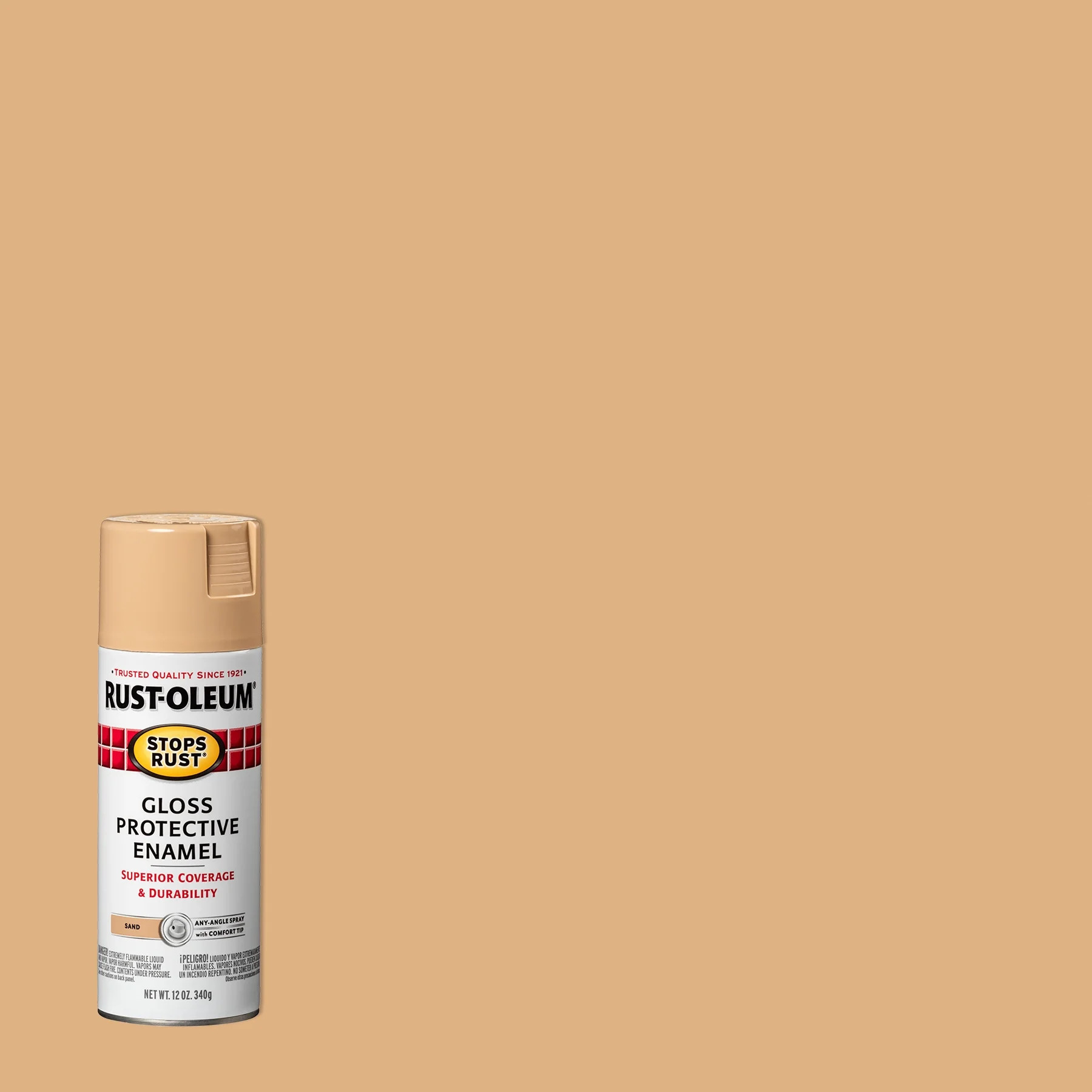 Sand, Rust-Oleum Stops Rust Gloss Spray Paint, 12 oz | Walmart (US)
