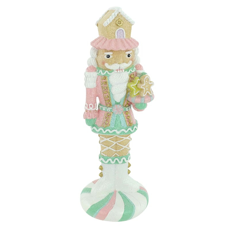 Mrs. Claus' Bakery Pastel Gingerbread Nutcracker, 11" | At Home