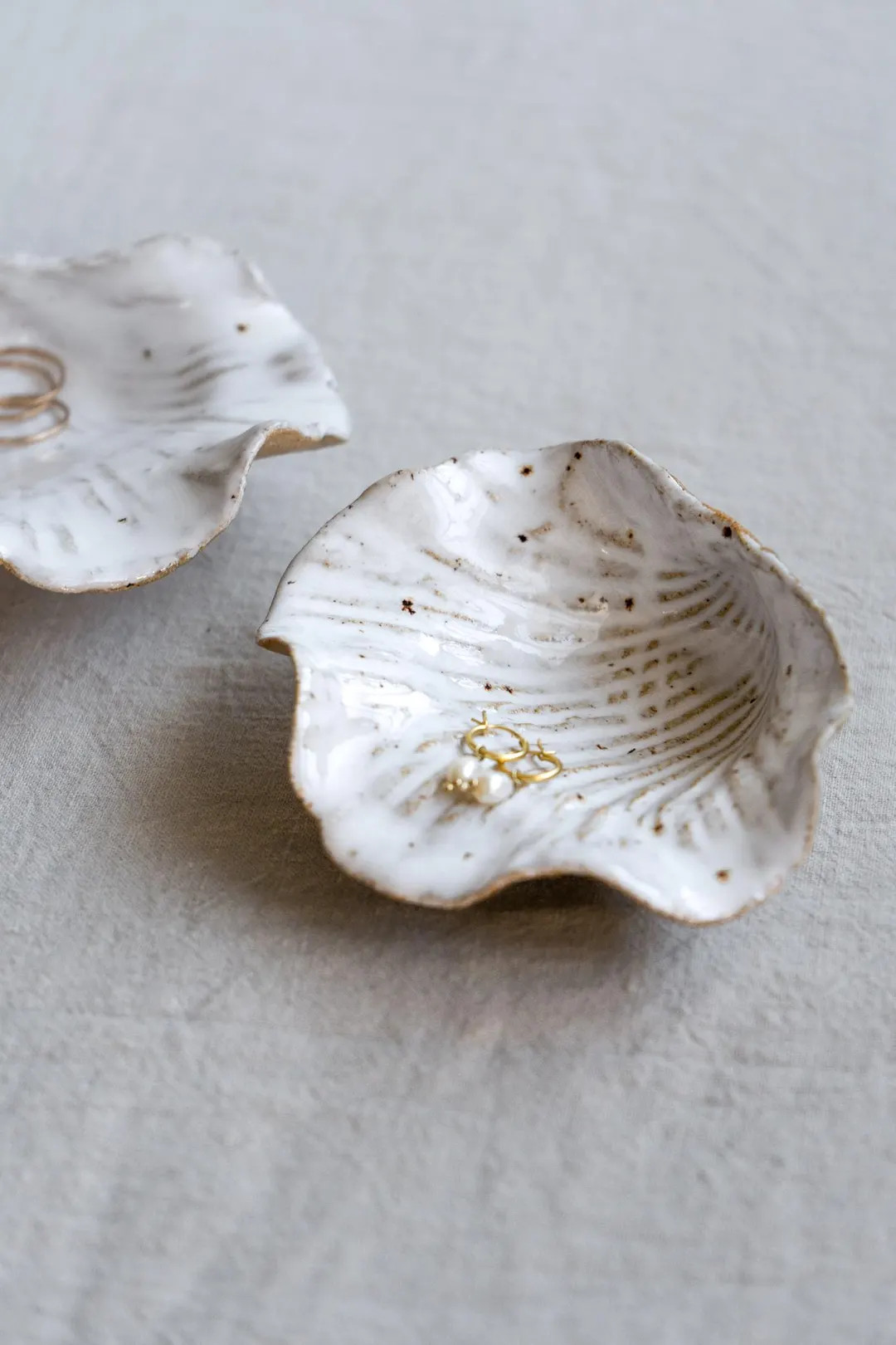 Handcrafted Ceramic Clay Seashell Jewellery Bowl Dish, Wedding, Housewarming, Christmas Gift, Coa... | Etsy (US)