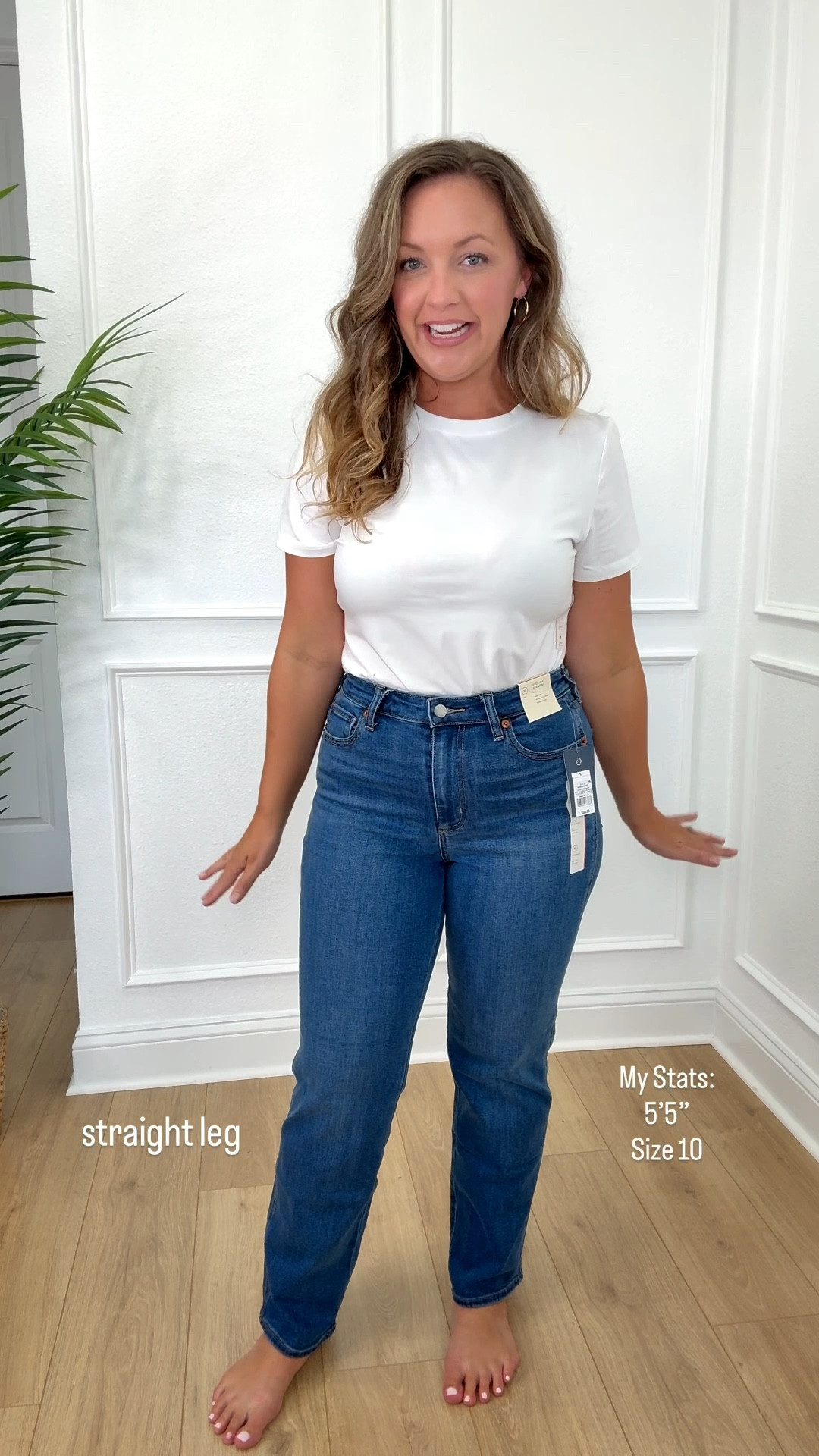 Target Jean Try On : everyday straight leg jeans in color medium wash! I am 5’5” size 8/10 🍐shaped | wearing size 10 . 
I love the stretch of these jeans! The perfect everyday jean to wear with flats or sneakers!  

Target jeans , Target denim , straight leg jeans, midsize try on , denim sale , jeans sale , Target try on #targetstyle #target #targetjeans size 10 , midsize style , pear shaped jeanss

#LTKSaleAlert #LTKMidsize #LTKFindsUnder50