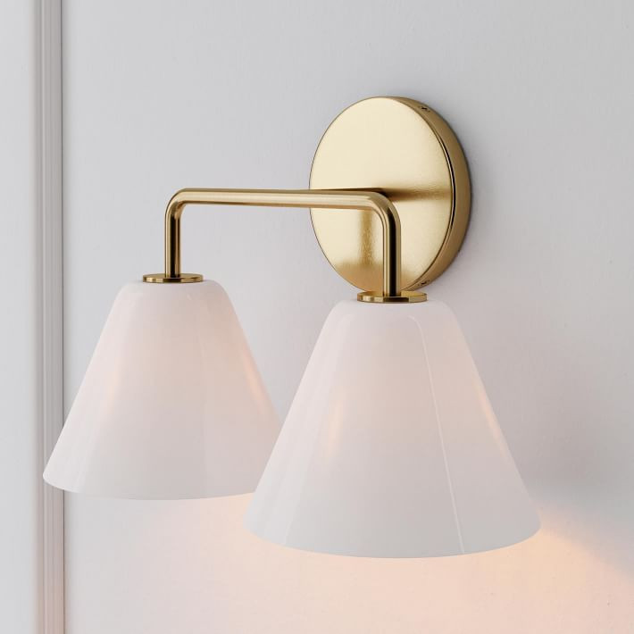 Sculptural 2-Light Cone Sconce | West Elm (US)