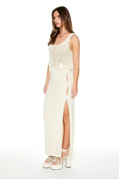 Crochet Rosette Maxi Skirt | Forever 21