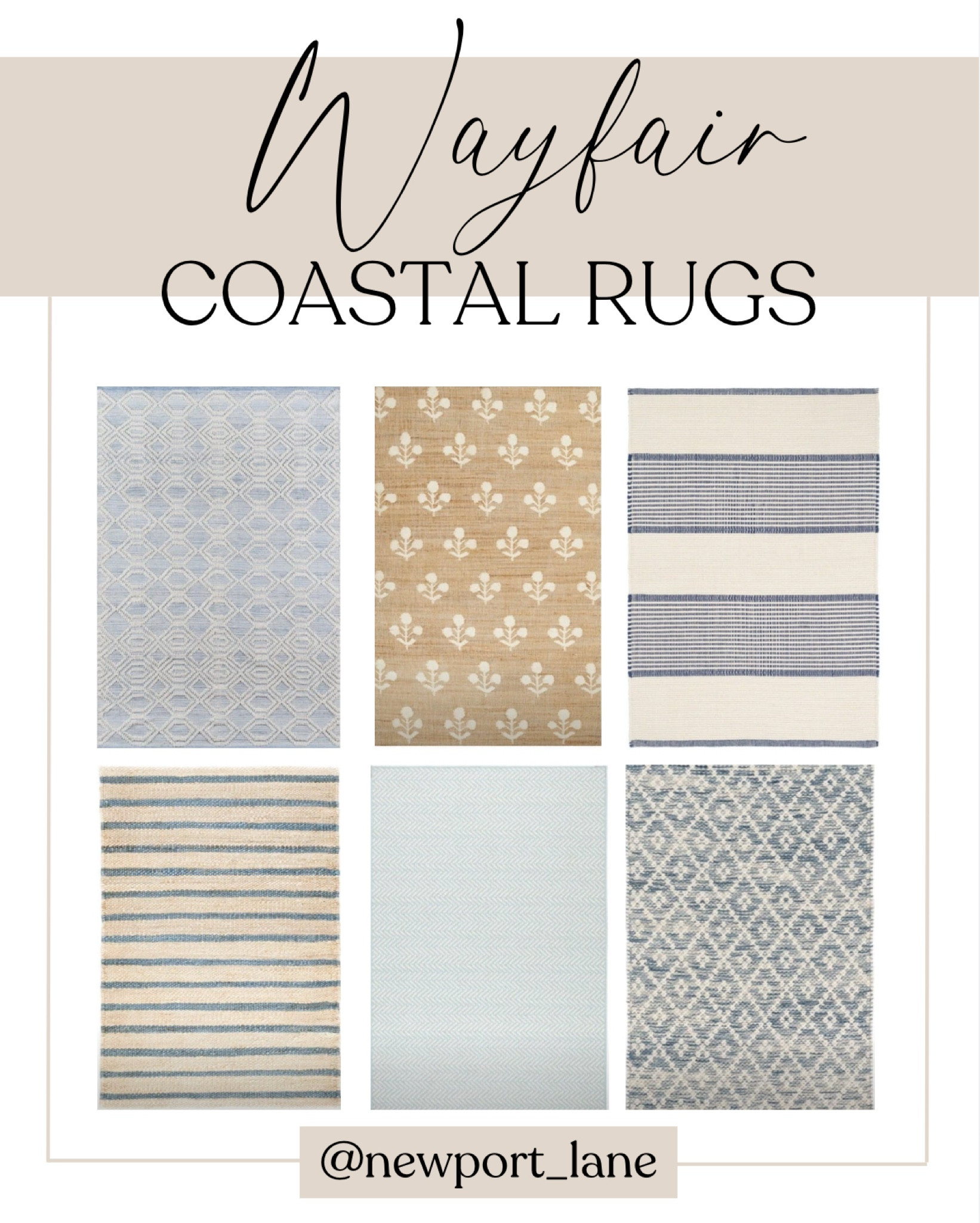 If you’re looking for a new coastal rug, Wayfair has so many amazing choices! My top picks are always blue and white or jute and you can get both with Wayfair! 

@wayfair, #wayfair, #wayfairpartner #ad 

