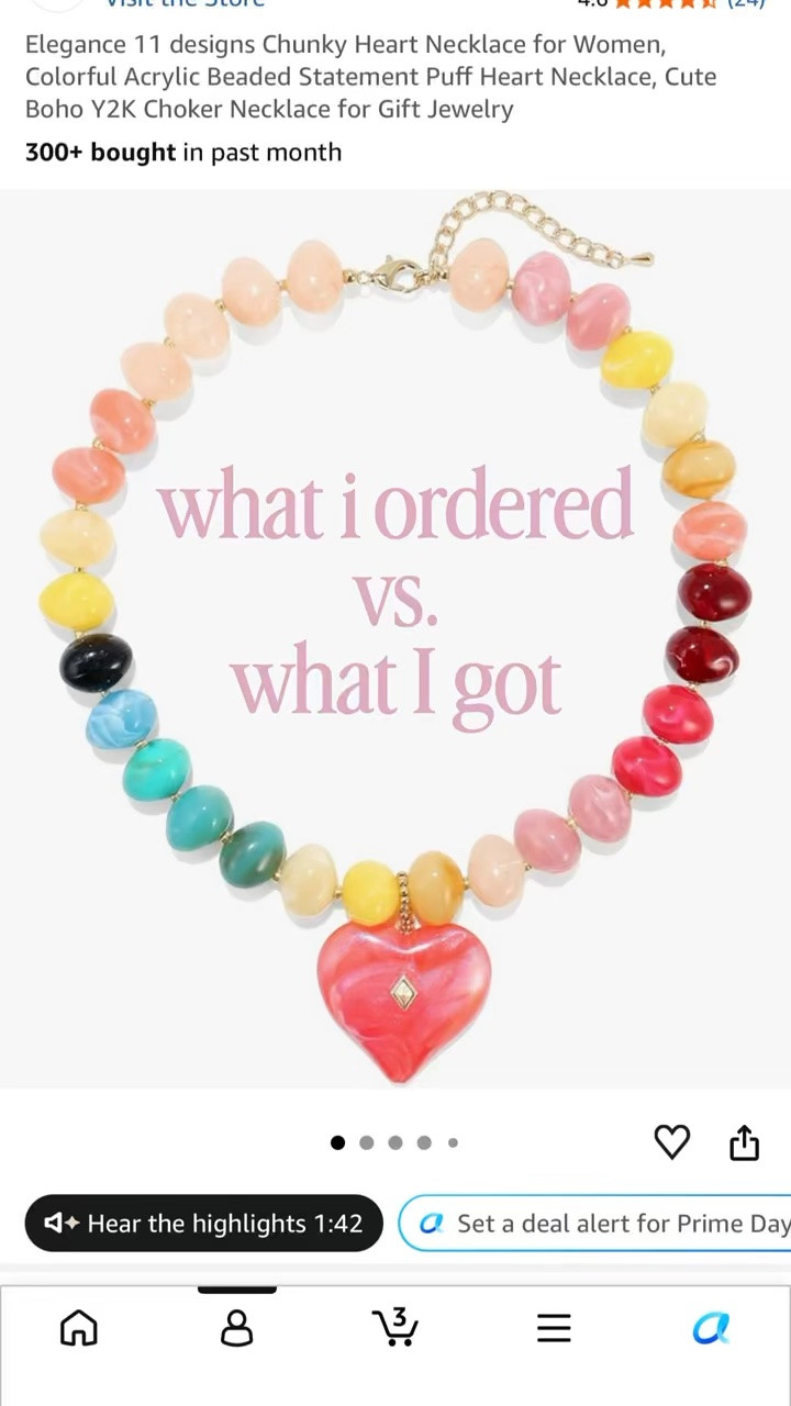 What I ordered vs what I got 〰️ Amazon jewelry 

Colorful beaded necklace, Amazon ring, gold ring

#LTKOver40 #LTKSeasonal #LTKgrwm