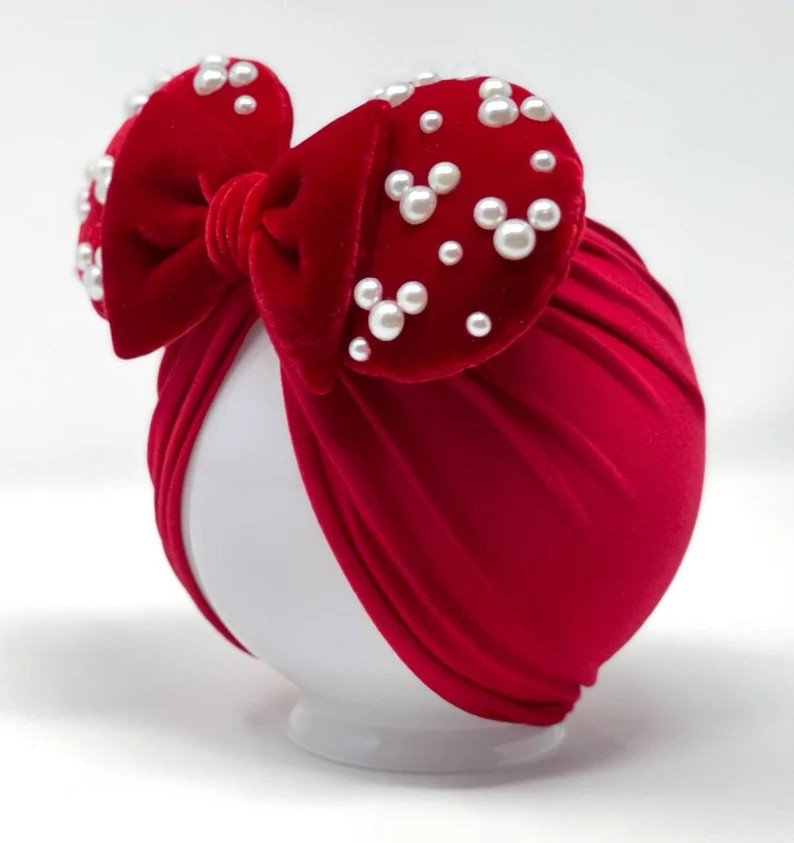 Red Velvet || Minnie Ears Headwrap || Minnie Ears Turban || Disney Parks Accessory || Minnie Ears... | Etsy (US)