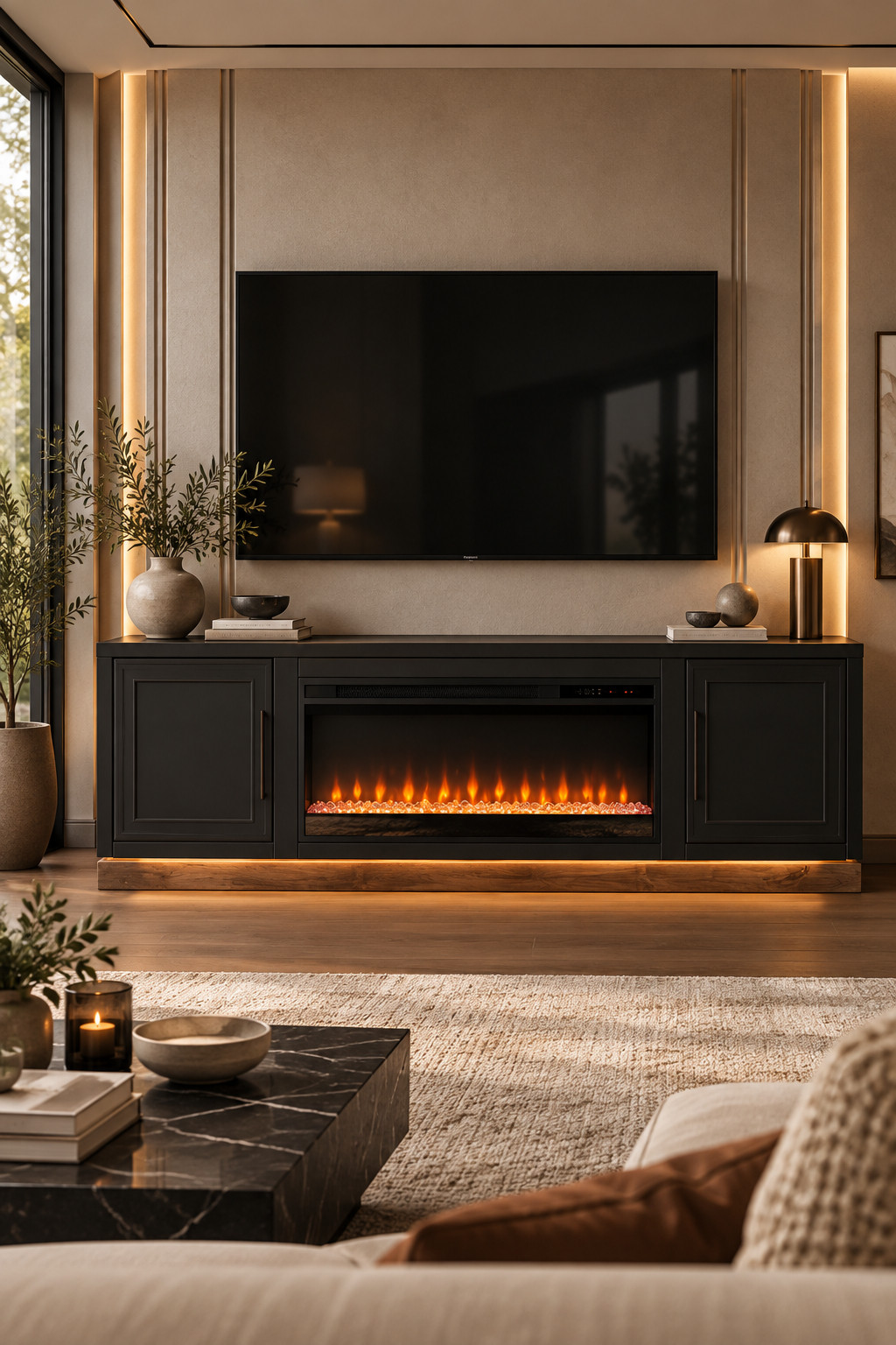 If you want your living room to feel extra cozy before the holidays, now is such a good time to look for a tv stand with fireplace. I found options with everything from warm wood finishes to clean white farmhouse styles and sleek black designs. Wayfair’s 5 Days of Deals is on, with select furniture finds up to 60% off. 🔥 #WayfairDeals #TVStandWithFireplace #HolidayDecor #LivingRoomRefresh #FireplaceTVStand #FurnitureSale #CozyLivingRoom 

 #LTKSeasonal #LTKHome #LTKSaleAlert