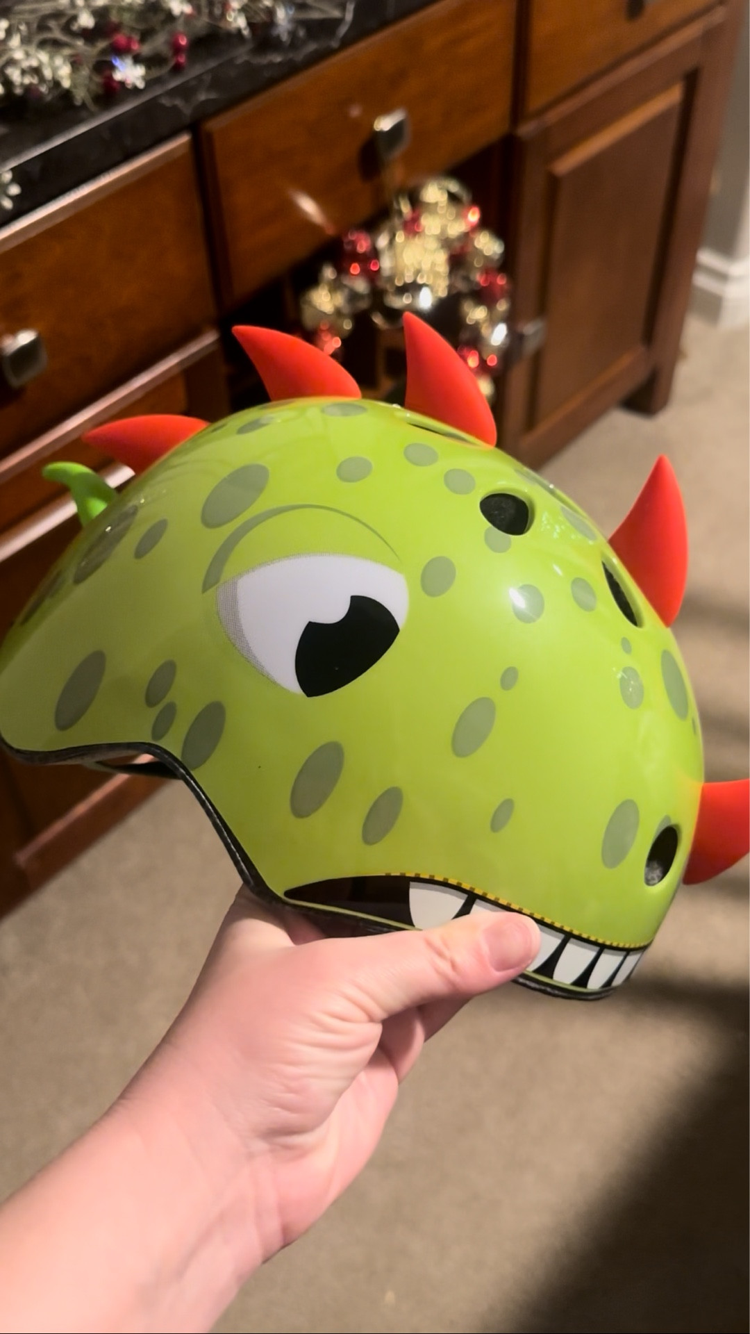 My son is obsessed with dinosaurs, I just got him this adorable helmet from Amazon for Christmas! I love how it can be adjusted to his size and it also has a chin cover on the strap! Perfect for the Dino lover in your life 🦖

#LTKFindsUnder50 #LTKGiftGuide #LTKKids