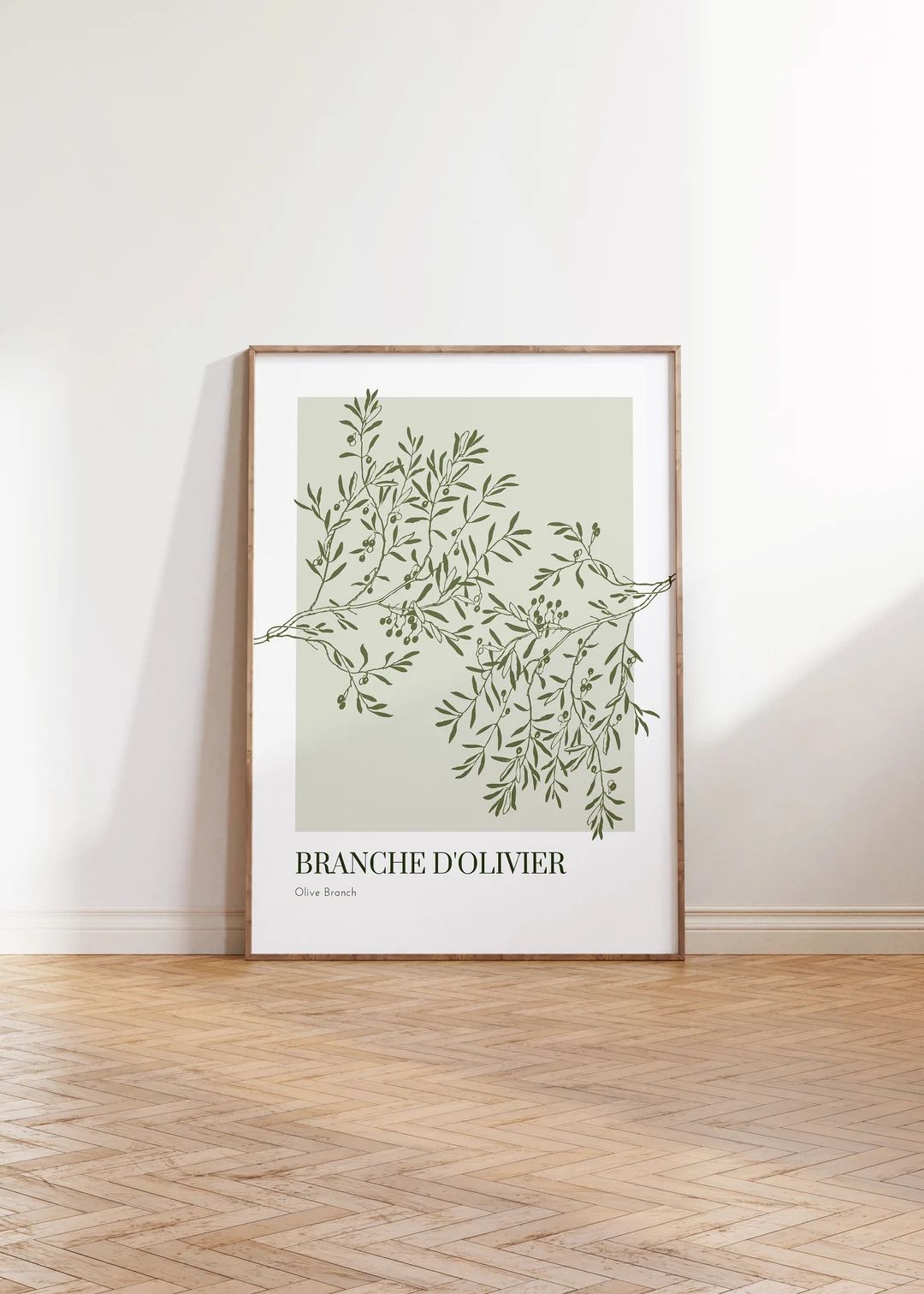 Modern Olive Branch Digital Download Botanical Art Branche D'olivier French Olive Branch Wall Art... | Etsy (US)