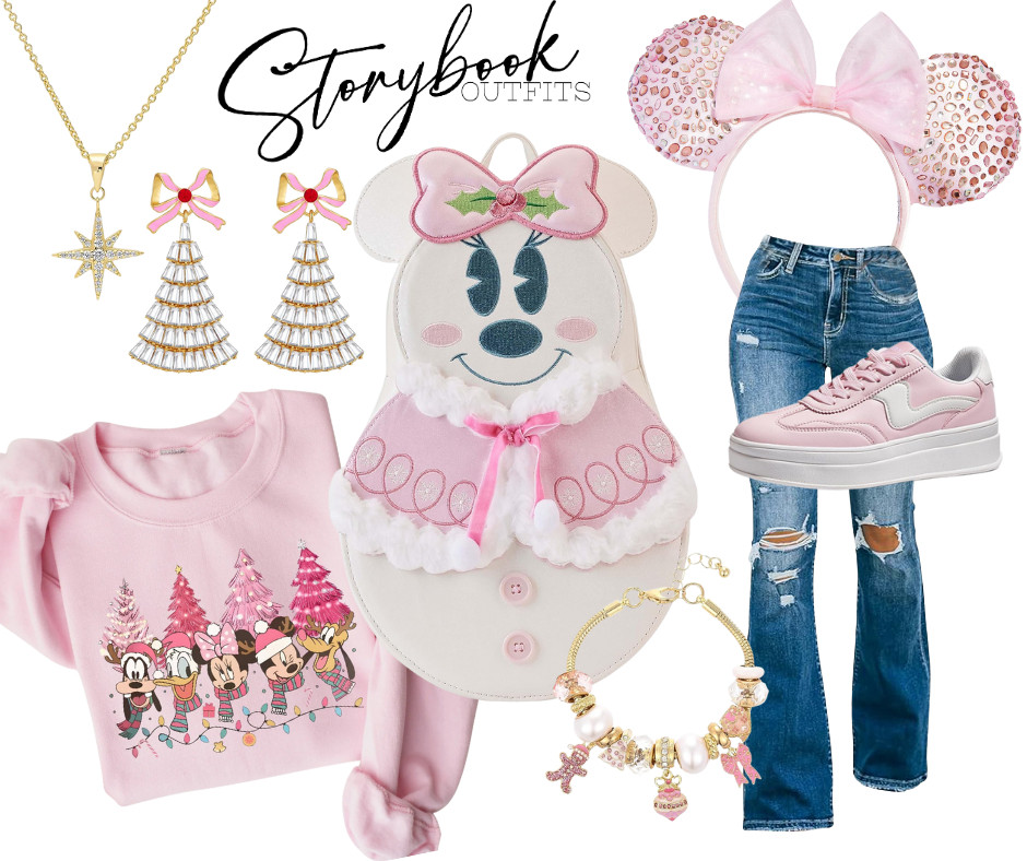 If you're headed to Disney for the holidays, this is your sign to sparkly-bow and candy-cane-pink your way through Main Street! 
Picture it:
☕ Hot cocoa in hand
📸 Castle twinkling behind you
🎶 Holiday parade playing
✨ Minnie ears sparkling in every photo
This cozy + cute outfit is perfect for a magical all-day park adventure — comfy shoes, festive Minnie sweater, and a bag adorable enough to melt the Snowman's heart!
Bring on the peppermint treats, snow-on-Main-Street, and all the Christmas fairy lights!
Because Christmas at Disney just hits different — especially in pink. 

 #LTKStyleTip 

#LTKHoliday #LTKTravel