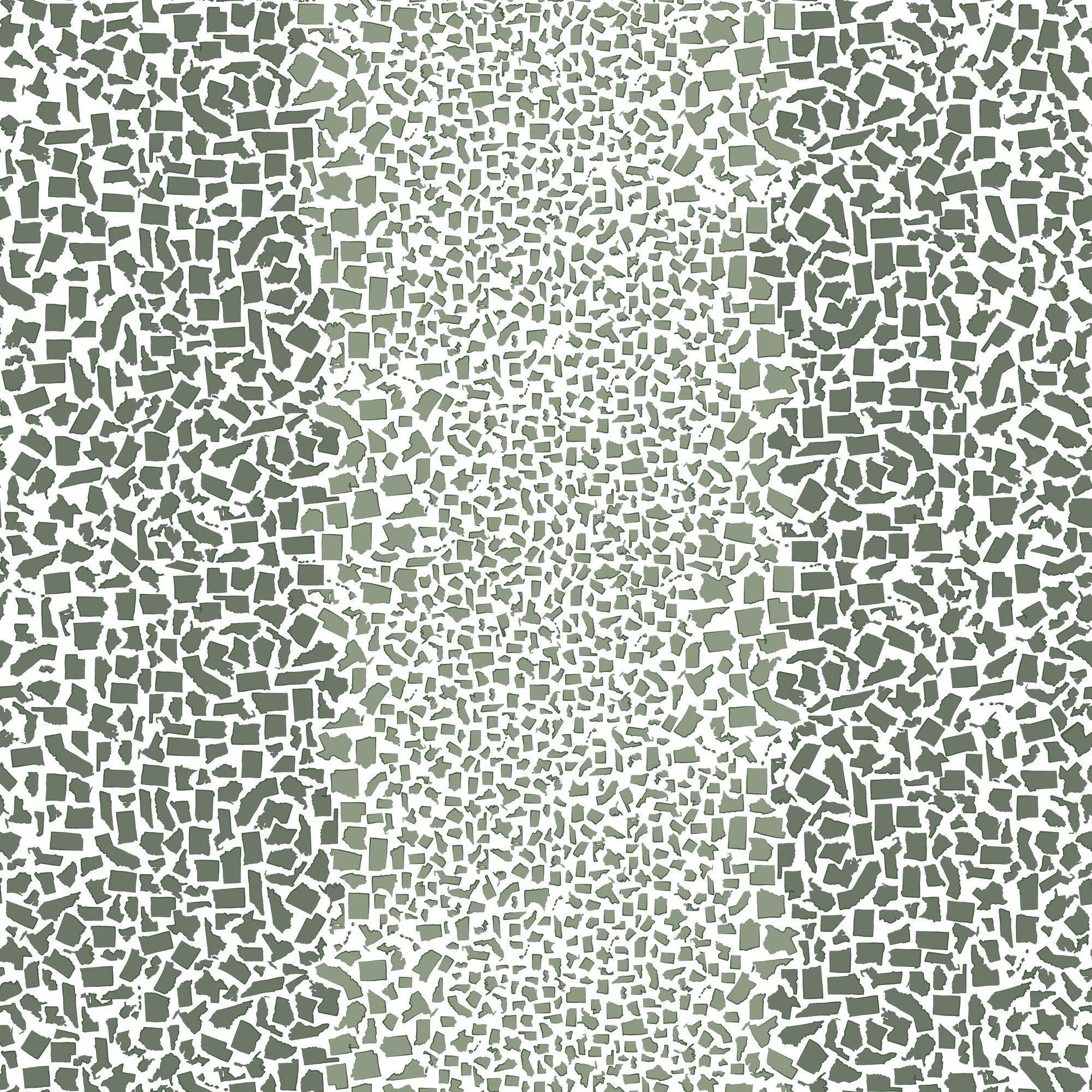 Fifty States Shagreen - Olive Wallpaper by Honey + Hank | Mitchell Black