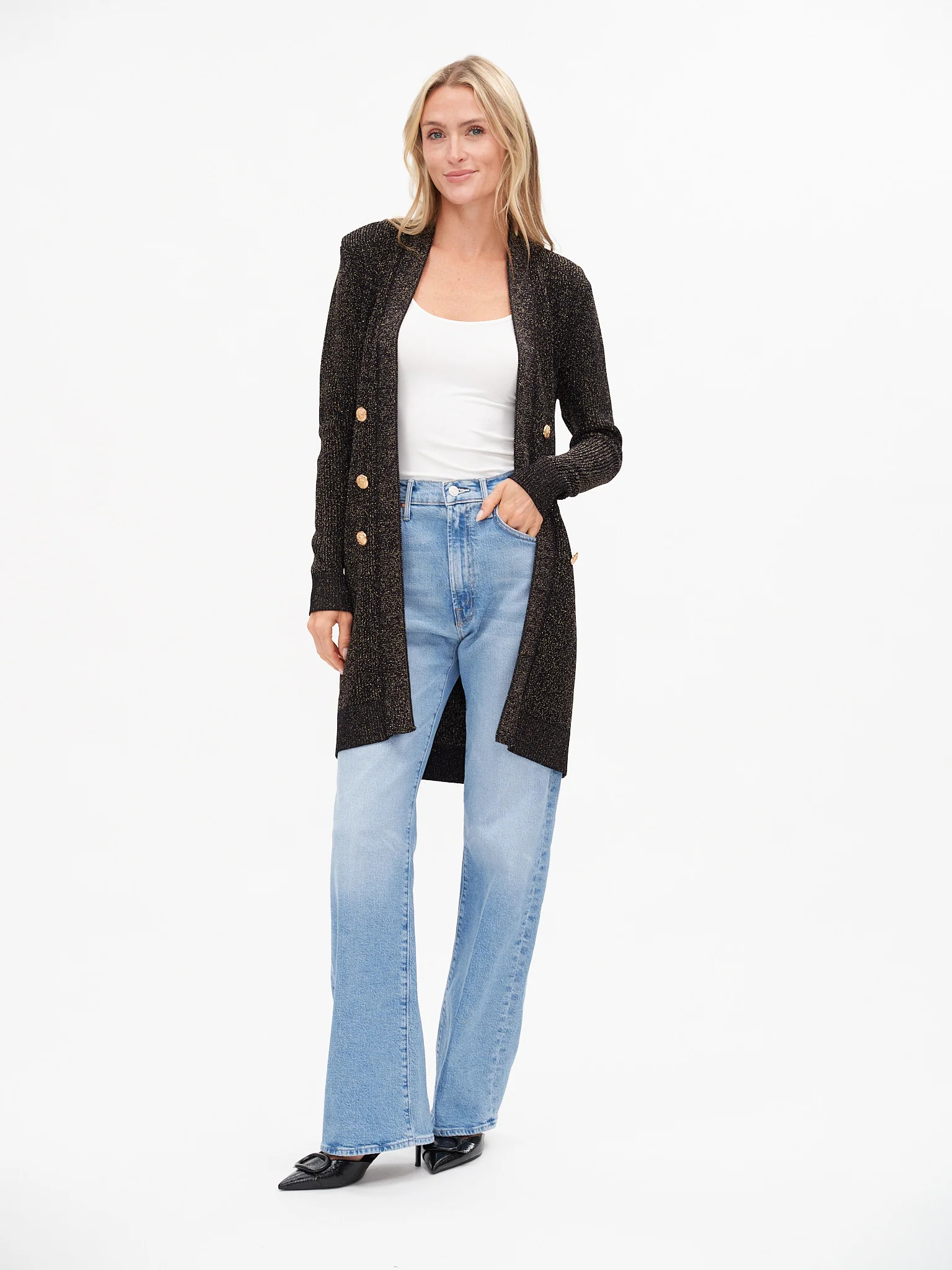 samantha cardigan [black] | Six Fifty Clothing