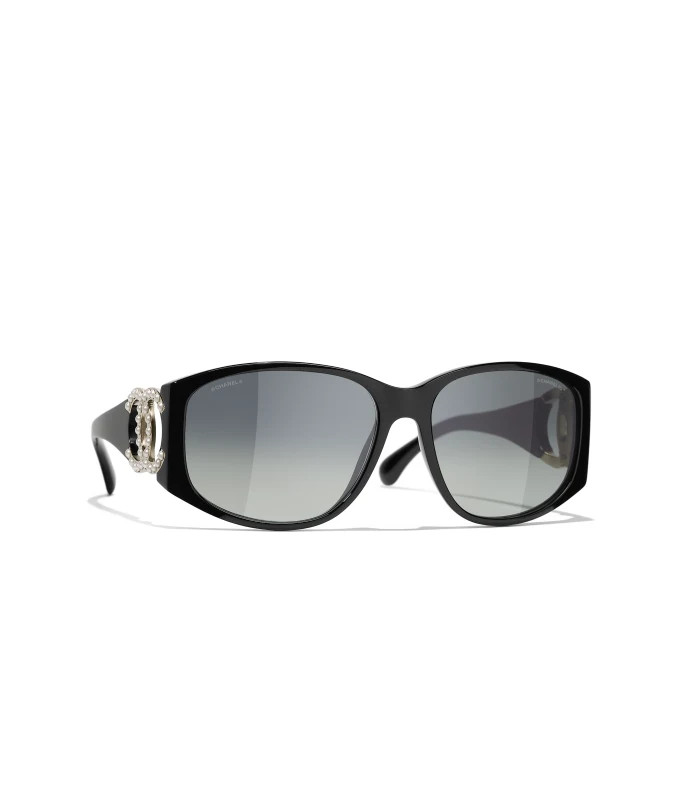 Sunglasses: Rectangle Sunglasses, acetate & imitation pearls — Fashion | CHANEL | Chanel, Inc. (US)