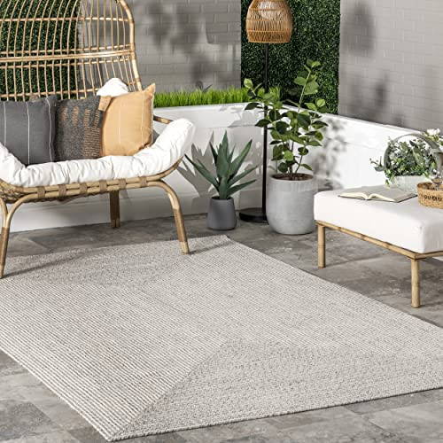 nuLOOM Wynn Braided Indoor/Outdoor Area Rug, 10' x 13', Ivory | Amazon (US)
