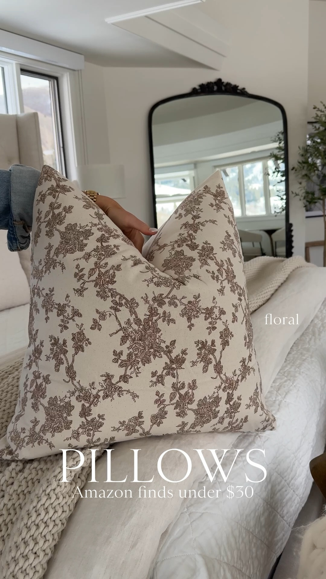 Spring pillows finds under $30 from Amazon🤍 All non-toxic cotton and linen favorites👏🏻 See how I style them
In my bedroom: bed, accent chairs and bench! Details below👇🏻
+ floral cotton, 24”x24”, cream/beige, 2 for $25
+ fringe linen, 24”x24”, natural beige, 2 for $29
+ grid linen, 24”x24”, beige, 2 for $20

Home decor
Bedroom
Living room

#LTKHome
