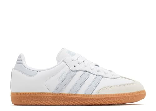 Adidas Samba OG Womens Shoe, White Halo Blue Gum, Size 10.5 | Amazon (US)