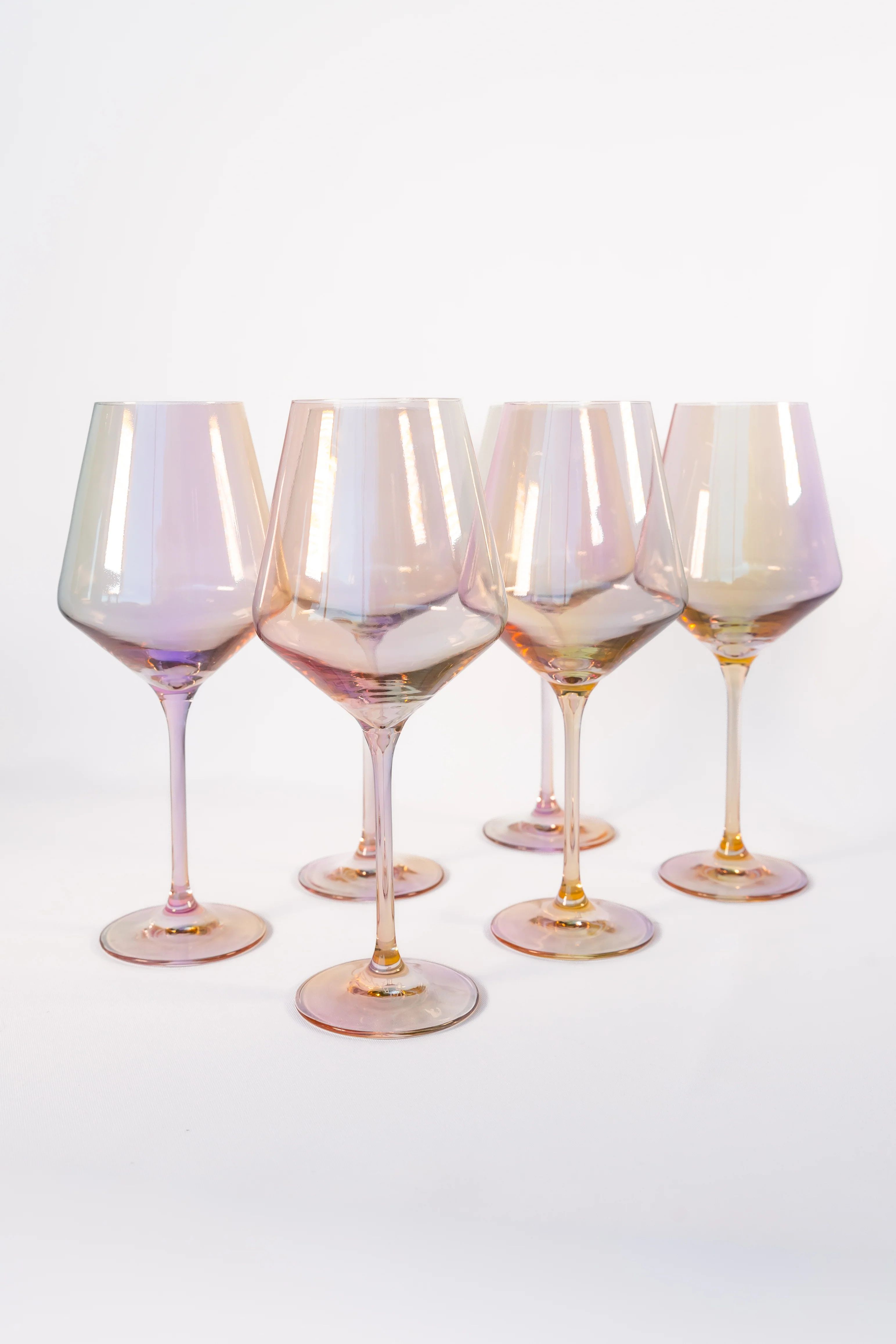 Estelle Colored Wine Stemware - Set of 6 {Iridescent} | Estelle Colored Glass