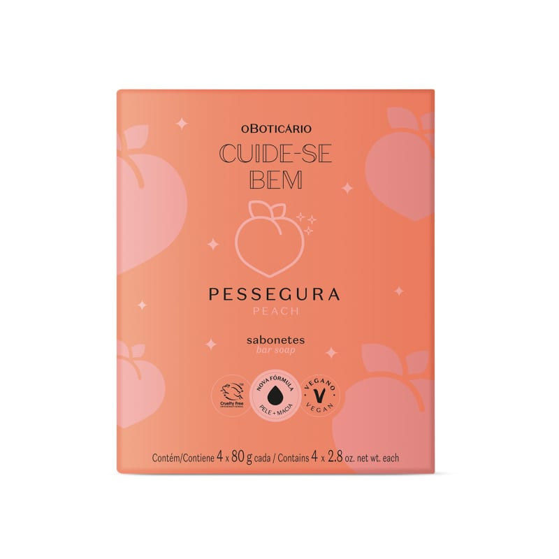 Sabonete em Barra Cuide-Bem Pessegura 4x80g | oBoticario (BR)